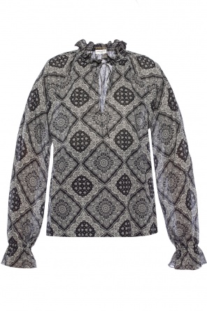 Patterned top with long sleeves, zdjęcie 1 Patterned top with long sleeves od Saint Laurent
